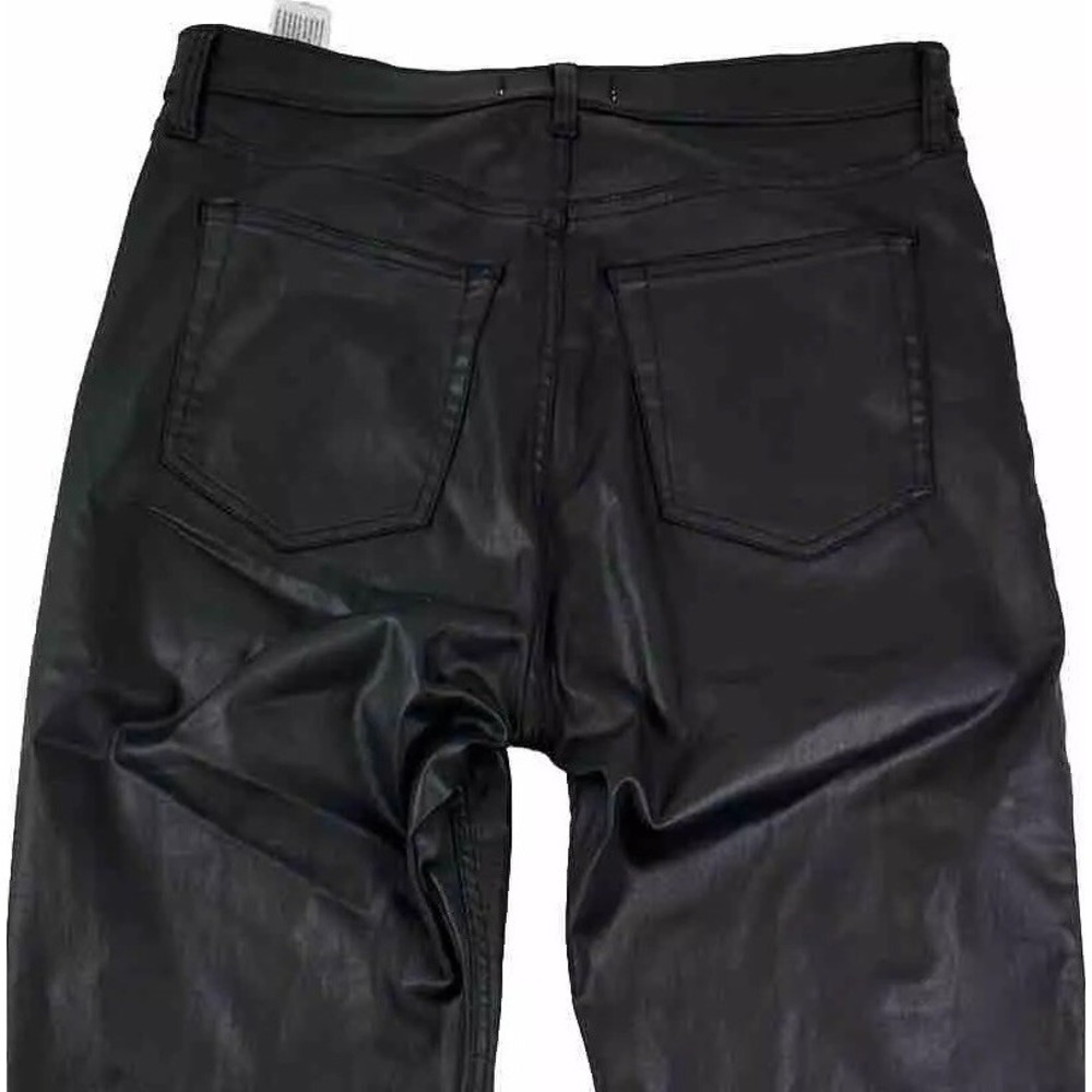 Abercrombie Fitch Womens Ultra High Rise Ankle Jeans 16 33x28 Black Faux Leather